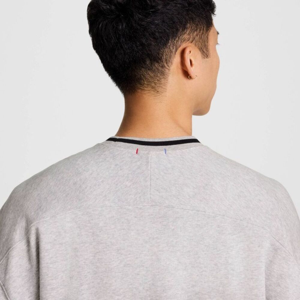 Champion Men's University Small Script Sweatshirt - Light Heather Gray S - Picture 4 of 5